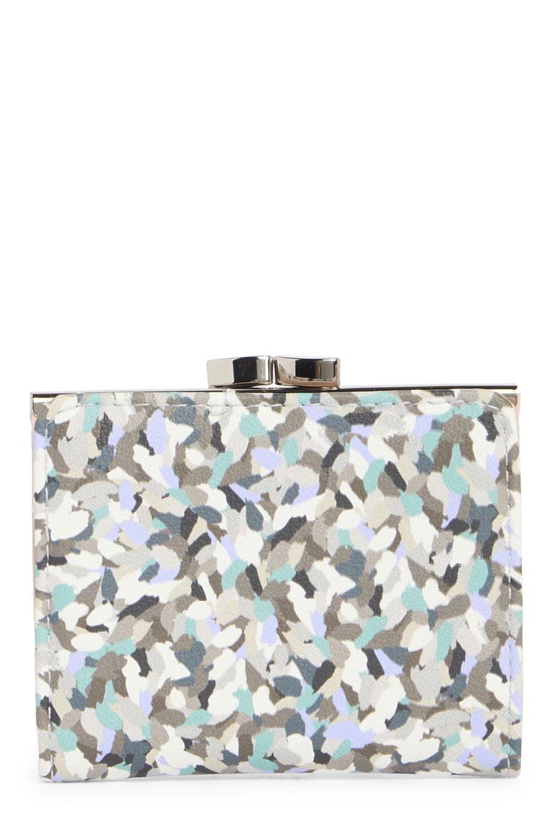 Frenchie Kiss Lock French Wallet, Main, color, JELLY BEAN