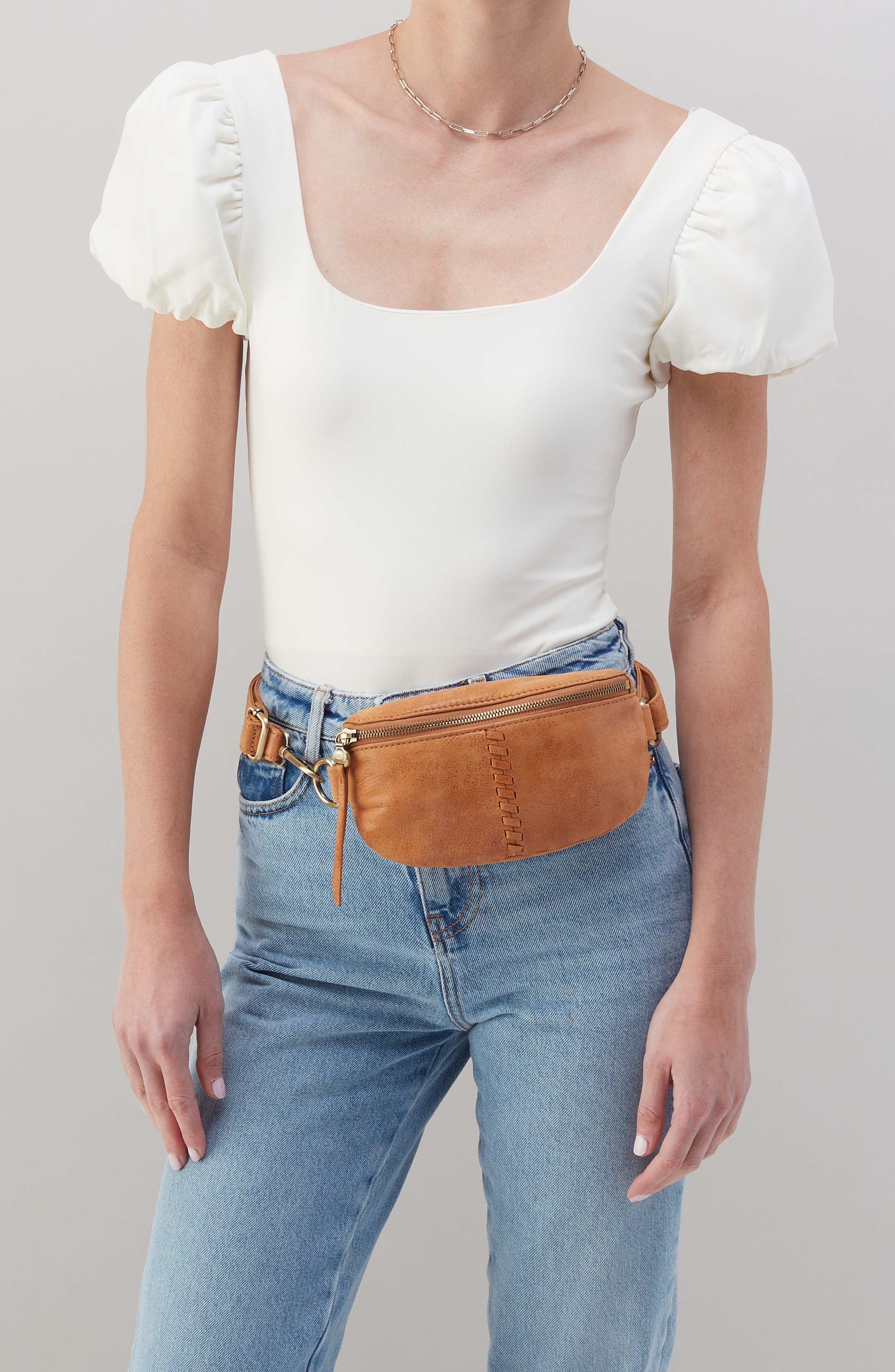 HOBO Fern Leather Belt Bag, Alternate, color, Whiskey