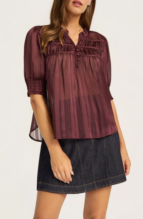 Indie Shirred Top