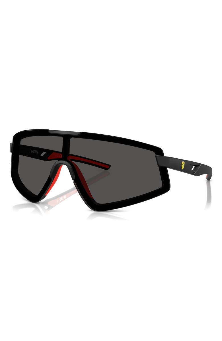 Scuderia Ferrari 47mm Shield Sunglasses, Alternate, color, Matte Black