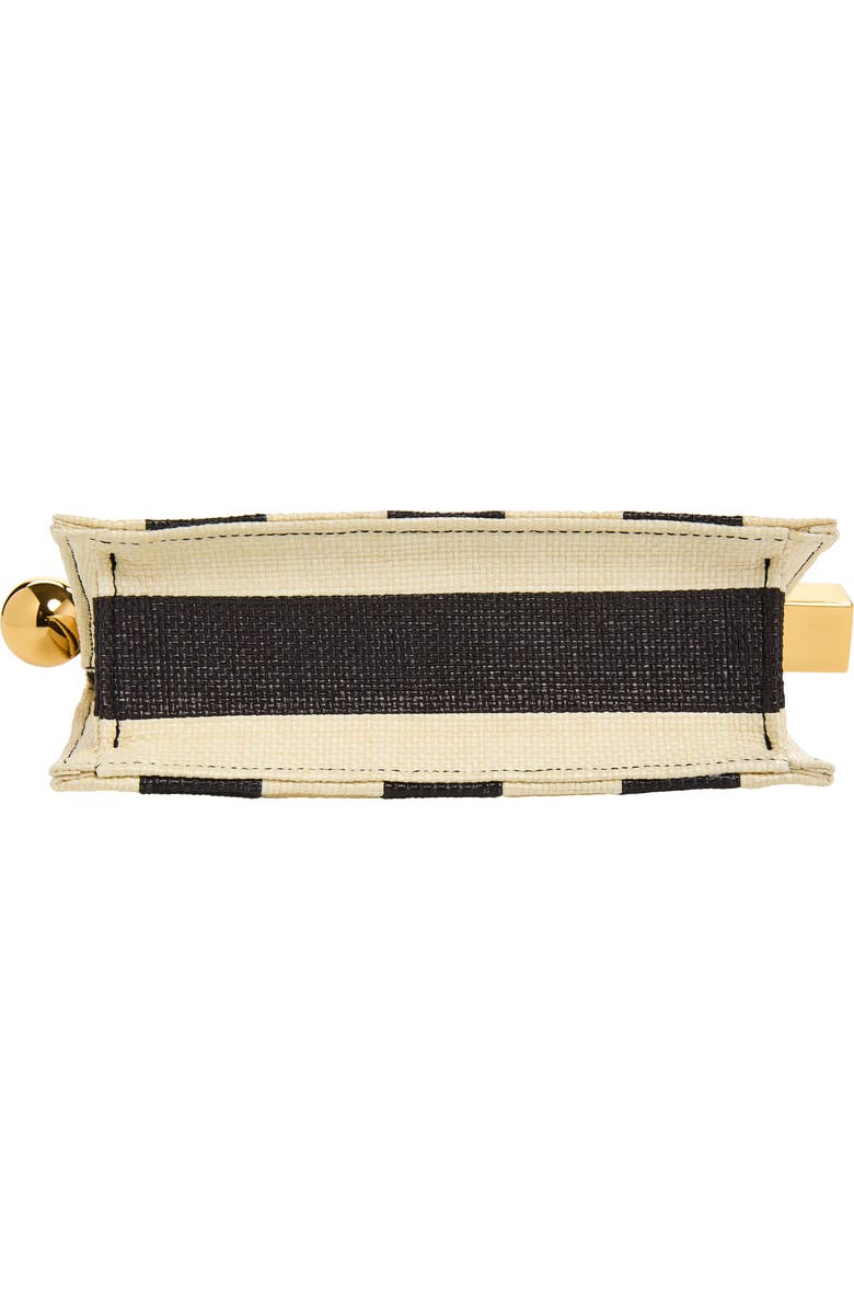 Jacquemus La Petite Pochette Rond Carré Nylon Clutch, Alternate, color, Natural / Black 1Fy