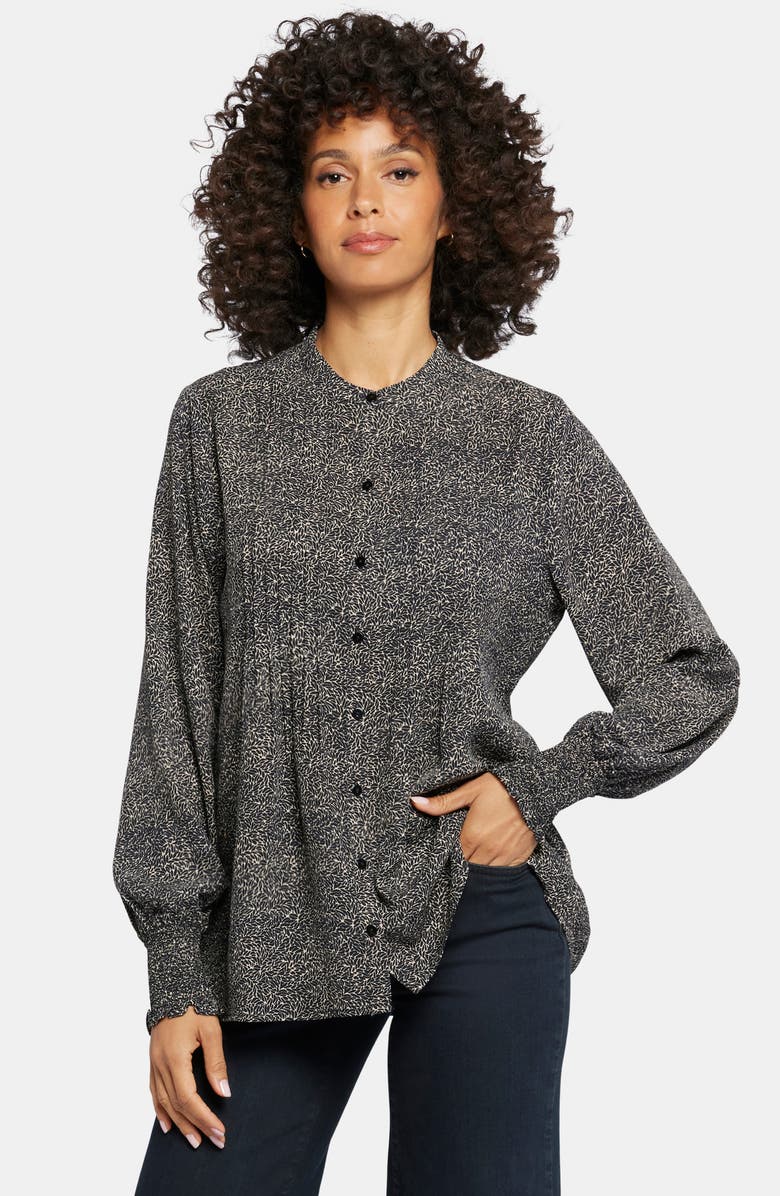 NYDJ Pleated Peasant Blouse, Alternate, color, Meadowlark