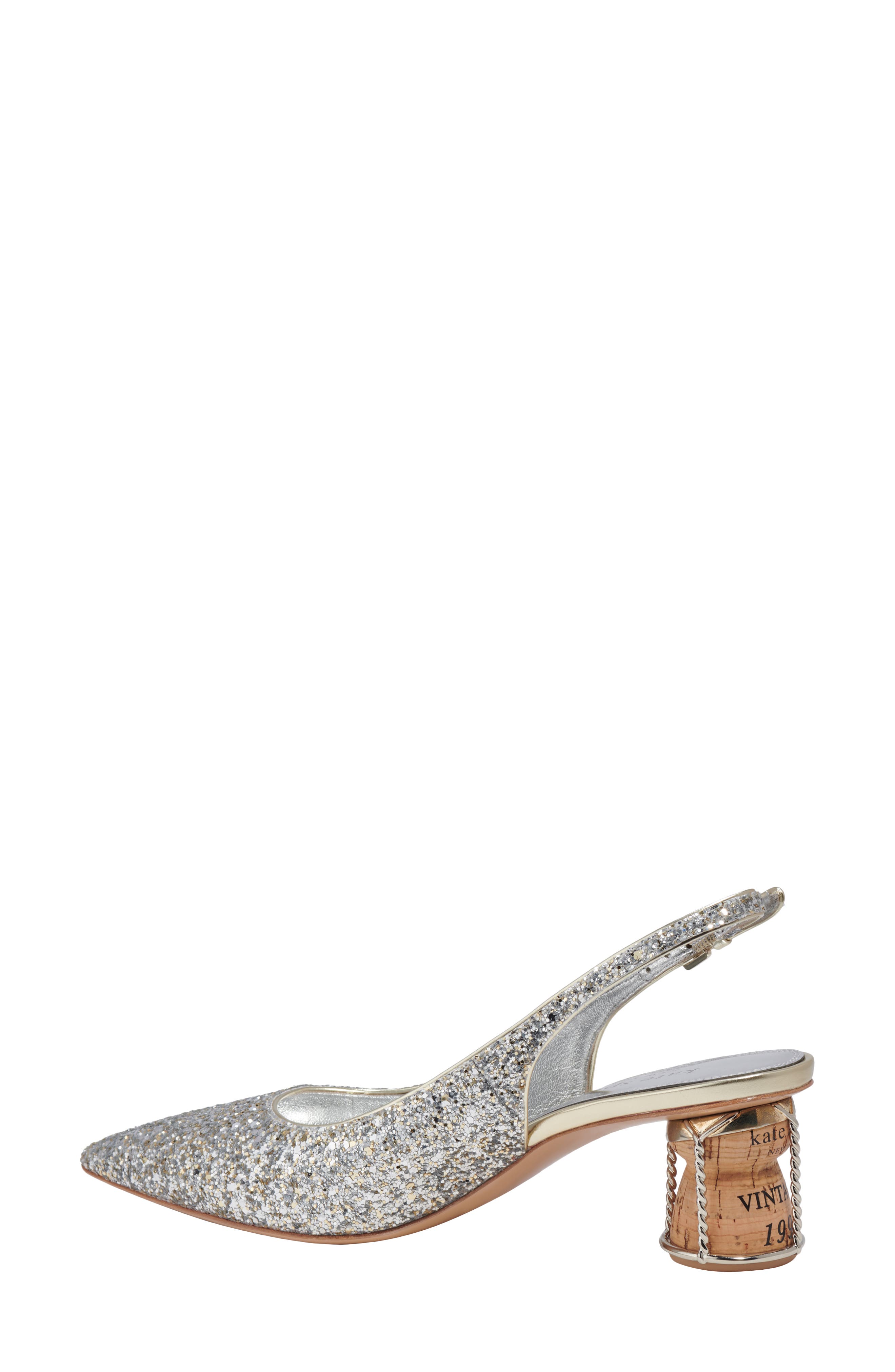Kate Spade New York soiree glitter slingback pump, Alternate, color, 
