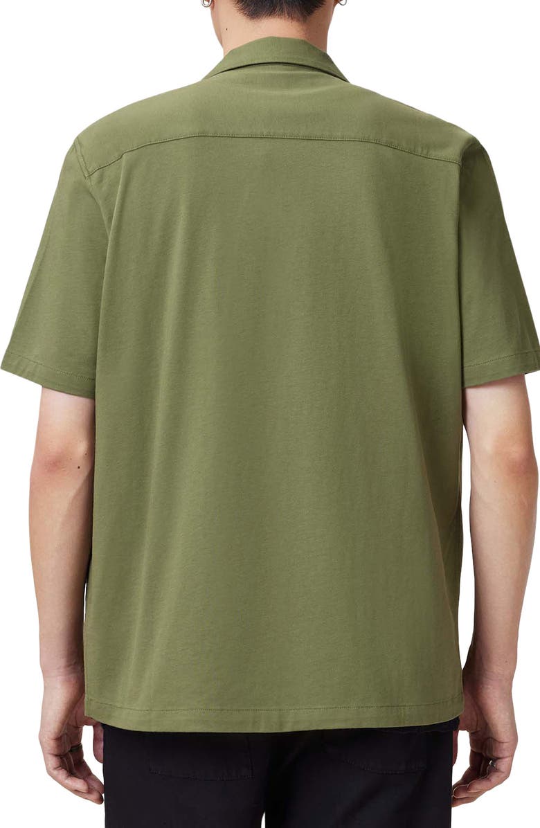 AllSaints Hudson Camp Shirt, Alternate, color, Eden Green