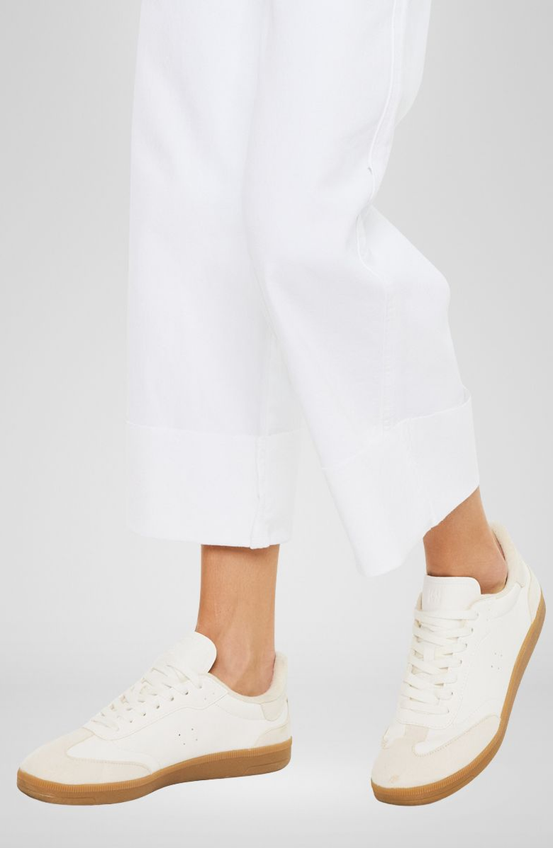 KanCan Alfie 90's Cropped Wide Leg Jeans, Alternate, color, White