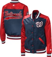 STARTER Women's Starter Navy Washington Nationals The Legend Full-Snap Jacket