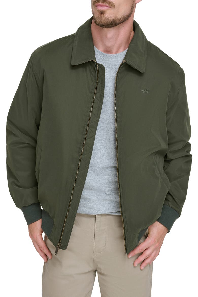 Microtwill Bomber Jacket, Main, color, OLIVE