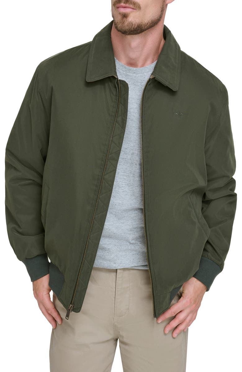 Dockers<sup>®</sup> Microtwill Bomber Jacket, Main, color, Olive