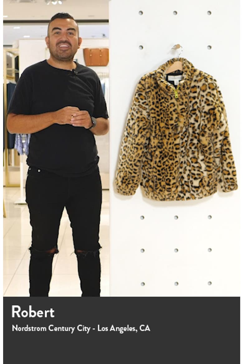 Kids' Leopard Print Faux Fur Half Zip Jacket video
