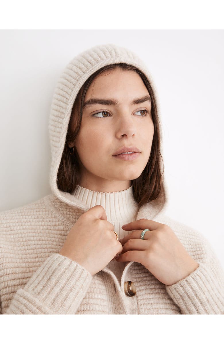 Madewell Hooded Crop Cardigan, Alternate, color,