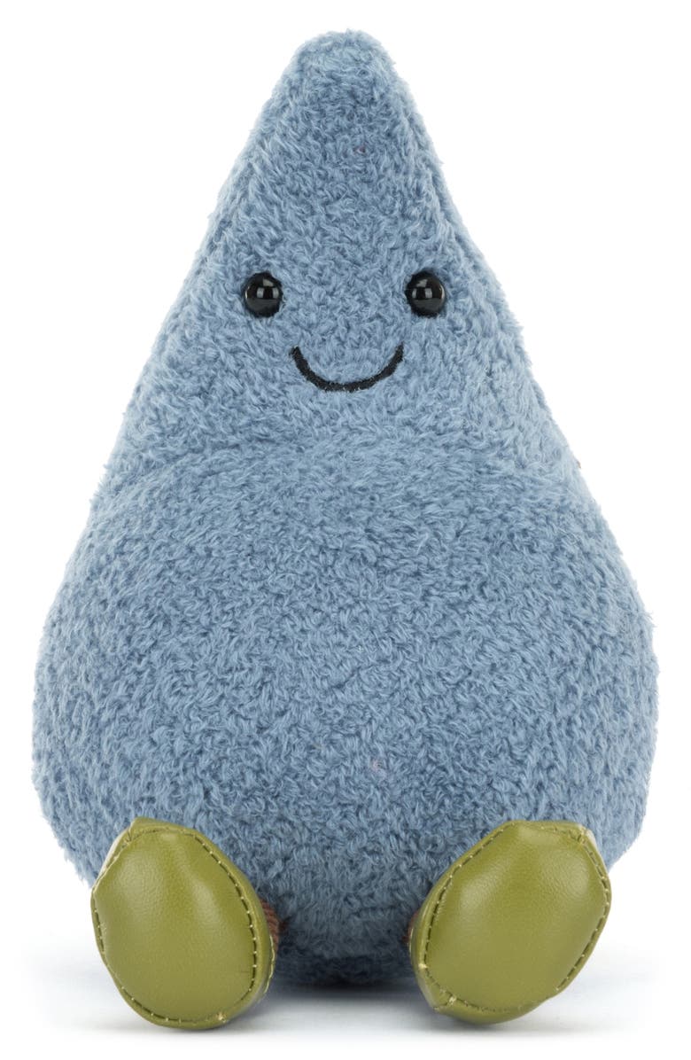 Jellycat Amuseables Happy Raindrop Tiny Plushie, Main, color, Grey