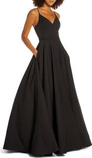 Mac Duggal Classic Sleeveless A-Line V-Neck Ballgown