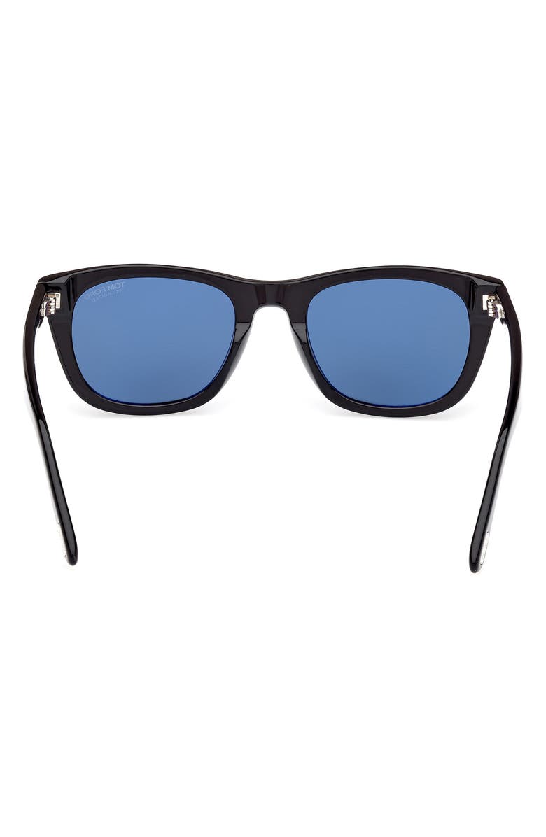 TOM FORD Kendel 54mm Square Sunglasses, Alternate, color, Black Eco / T Logo
