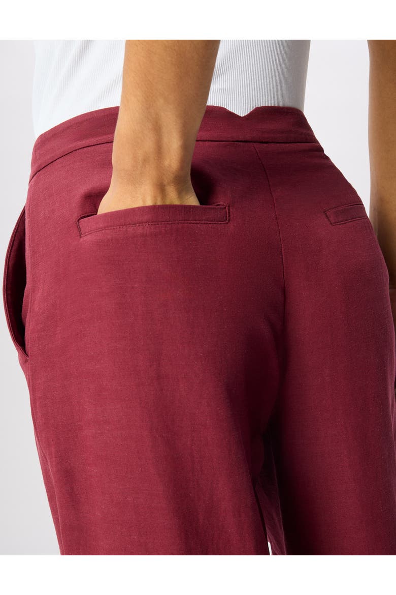 Full Length Pintuck Trouser, Alternate, color, Burgundy