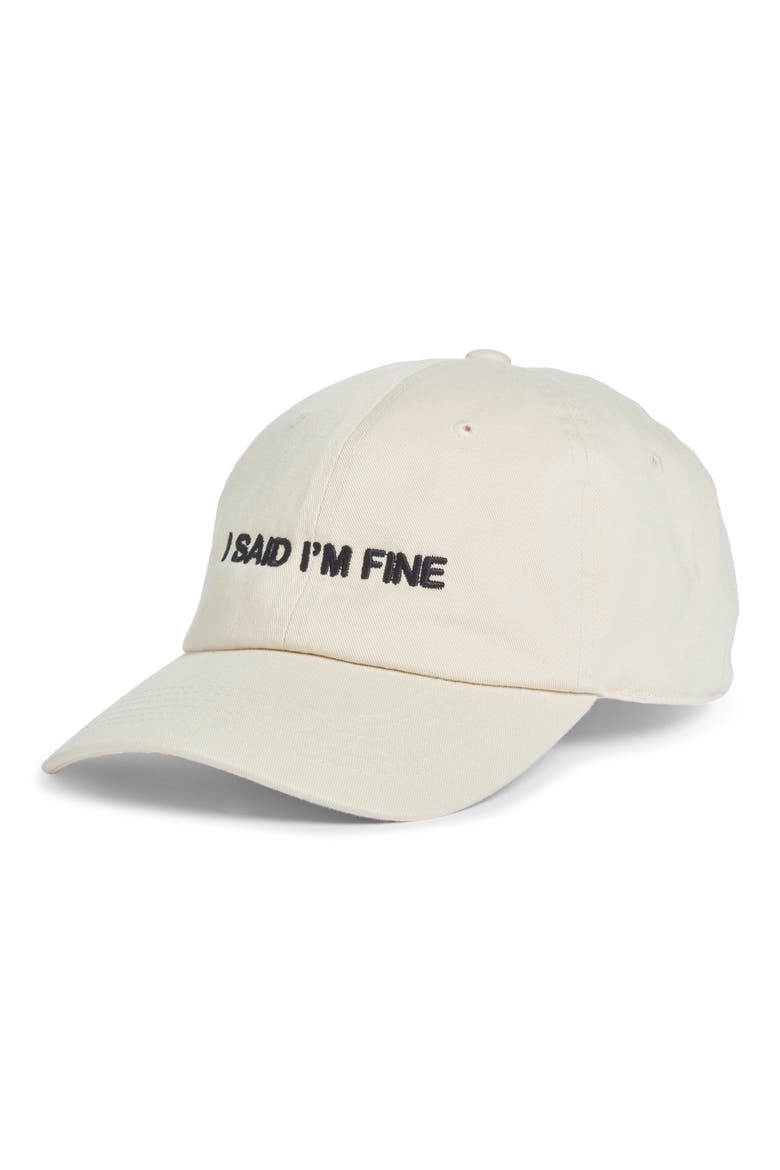 I Said I'm Fine Dad Cap, Main, color, SAND/ BLACK