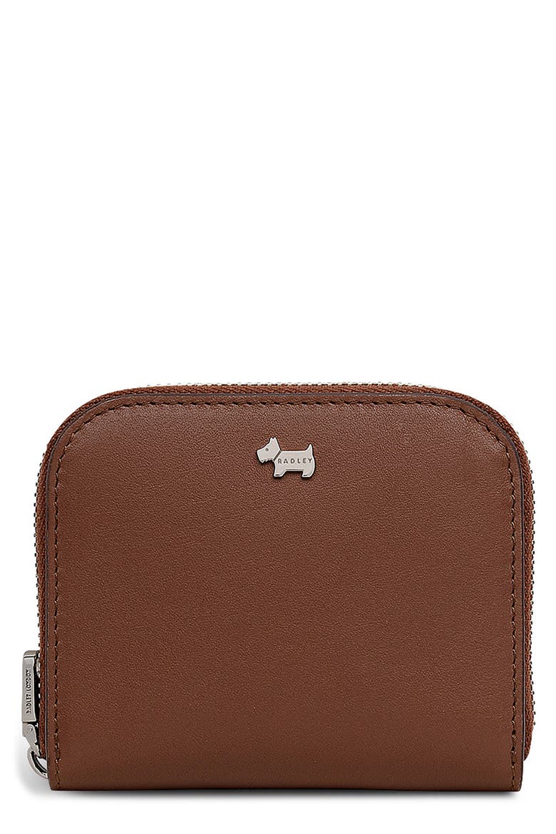 Small Percy Grove Leather Zip Wallet, Main, color, CHERRYWOOD