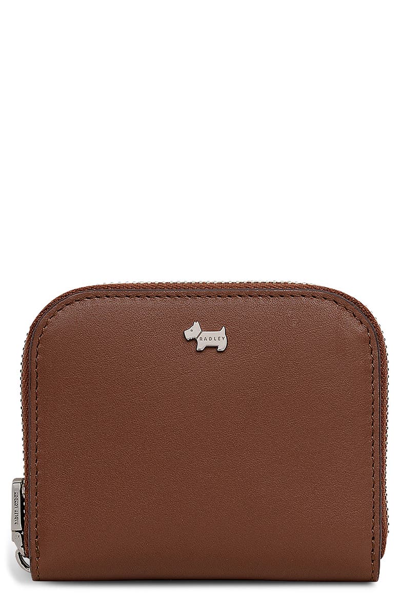 Radley Small Percy Grove Leather Zip Wallet, Main, color, Cherrywood