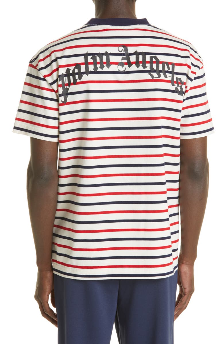 Palm Angels Classic Bear Stripe Graphic Tee, Alternate, color,