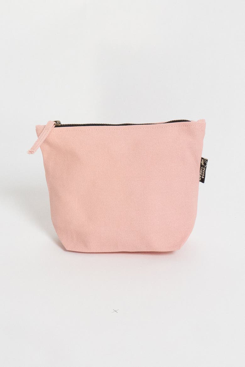 Organic Cotton Makeup Bag, Main, color, Rosy Pink