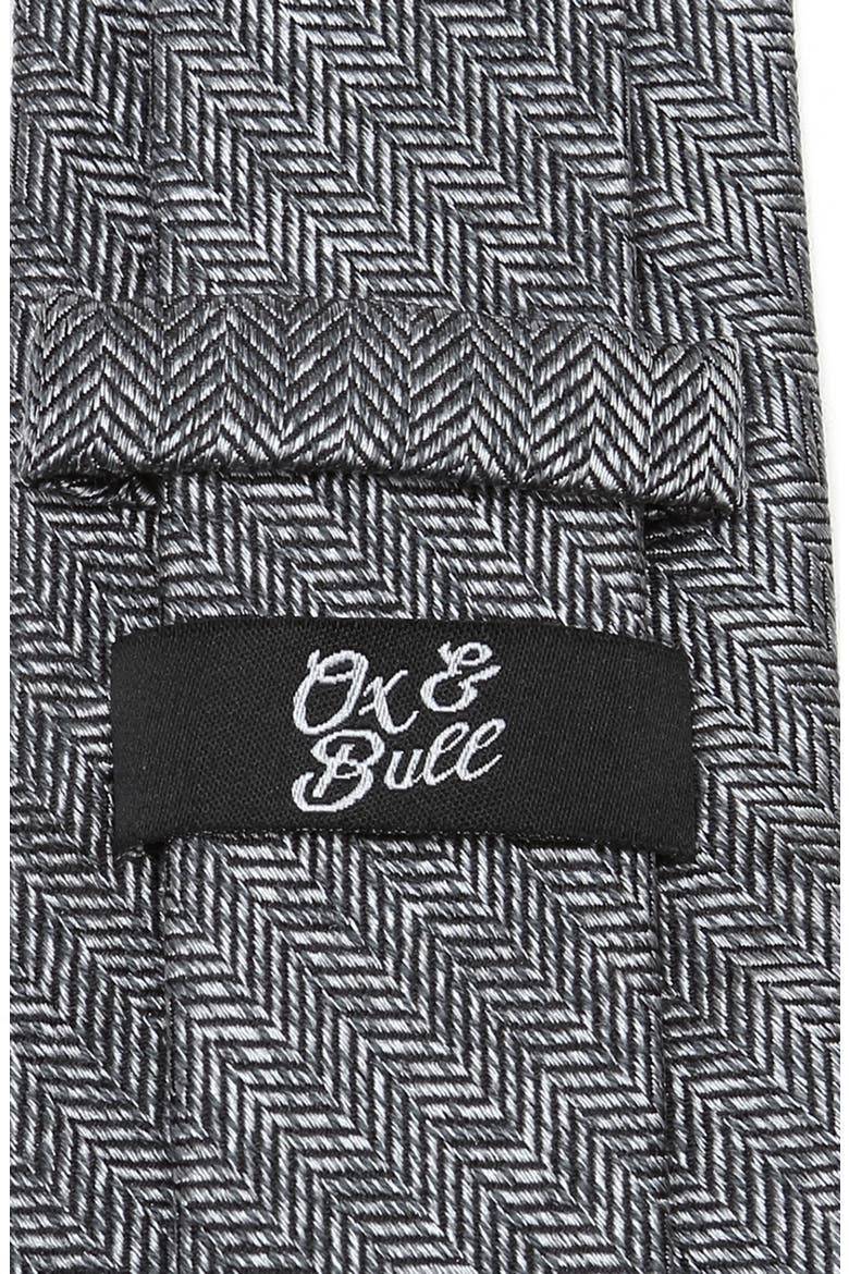 Herringbone Silk Tie, Alternate, color, GRAY