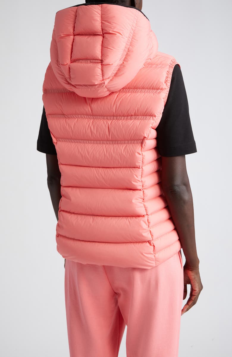 Moncler Aliterse Down Hooded Vest, Alternate, color, Desert Rose