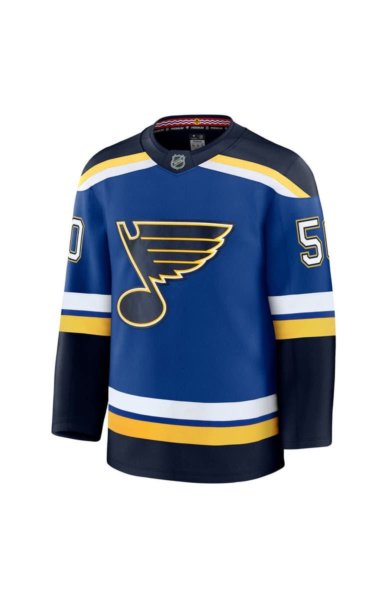 FANATICS Men's Fanatics Jordan Binnington Blue St. Louis Blues Home Premium Jersey, Alternate, color, 