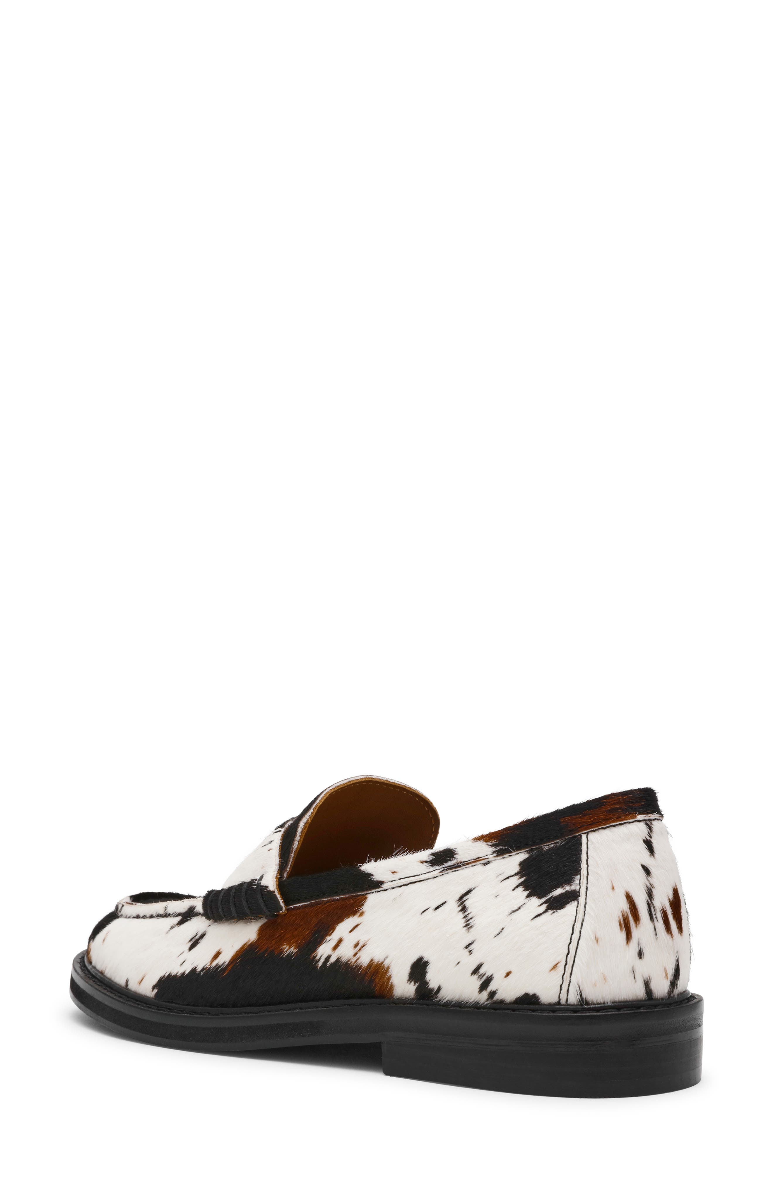 Steve Madden Madison Cow Print Genuine Calf Hair Loafer, Alternate, color, 