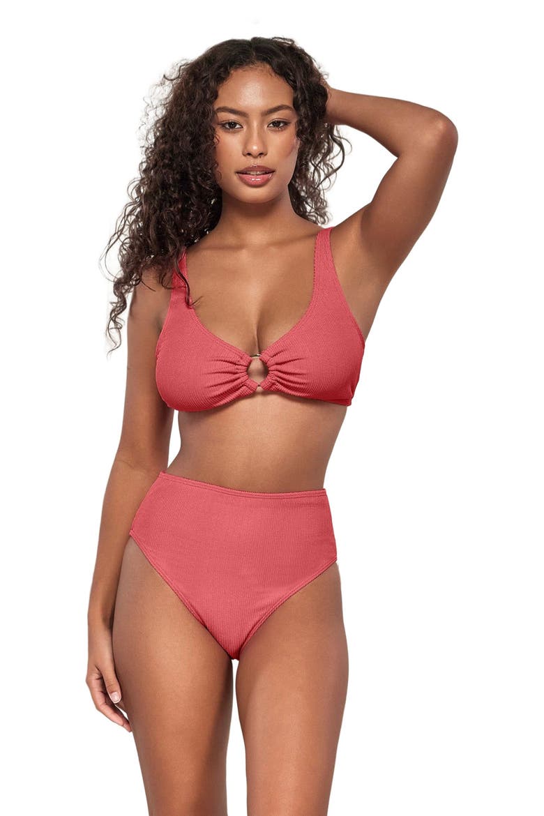 Oceana Bikini Swimsuit Top - DD Cup, Main, color, Hibiscus Tea