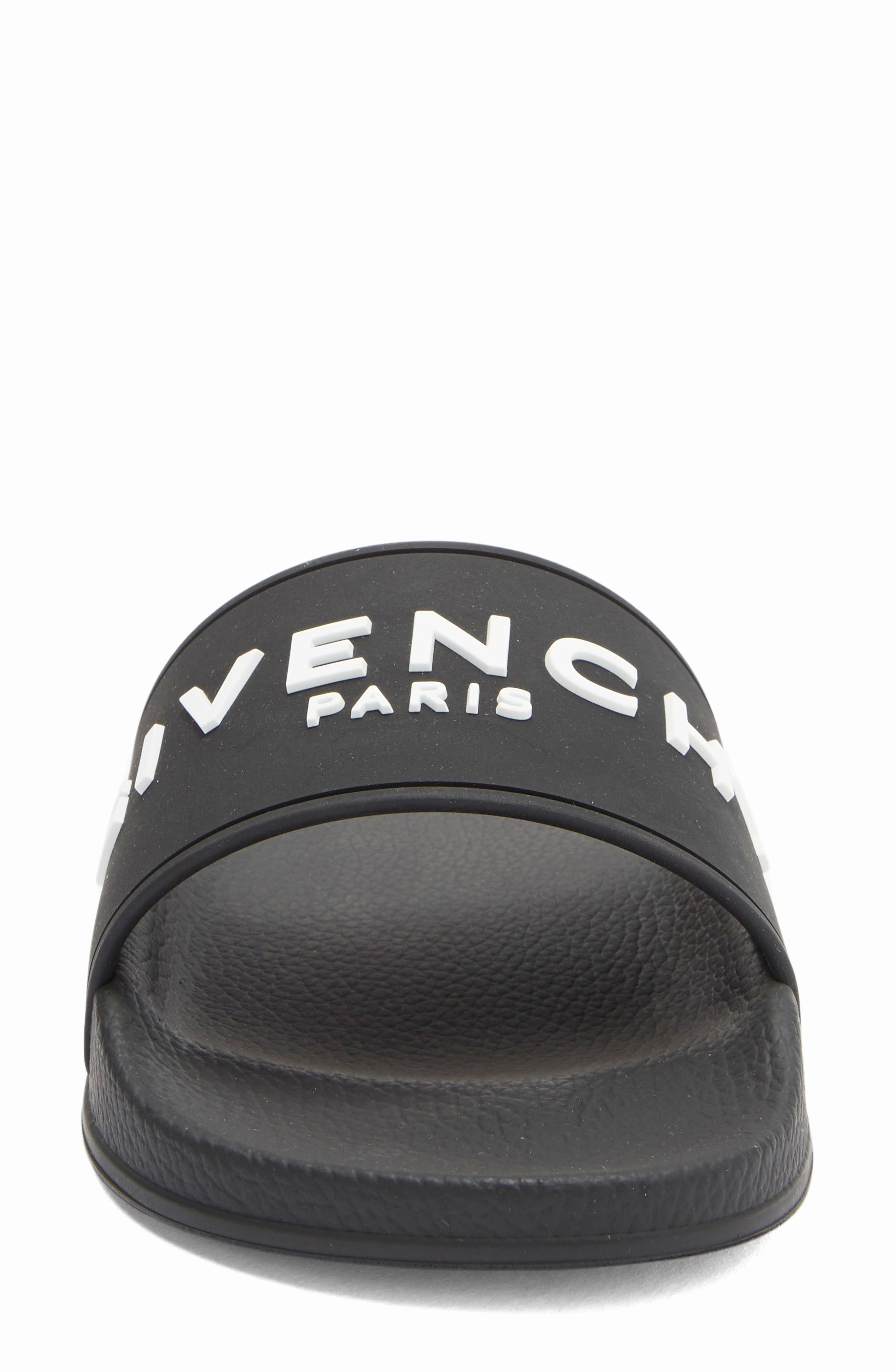Givenchy Logo Slide Sandal, Alternate, color, Black