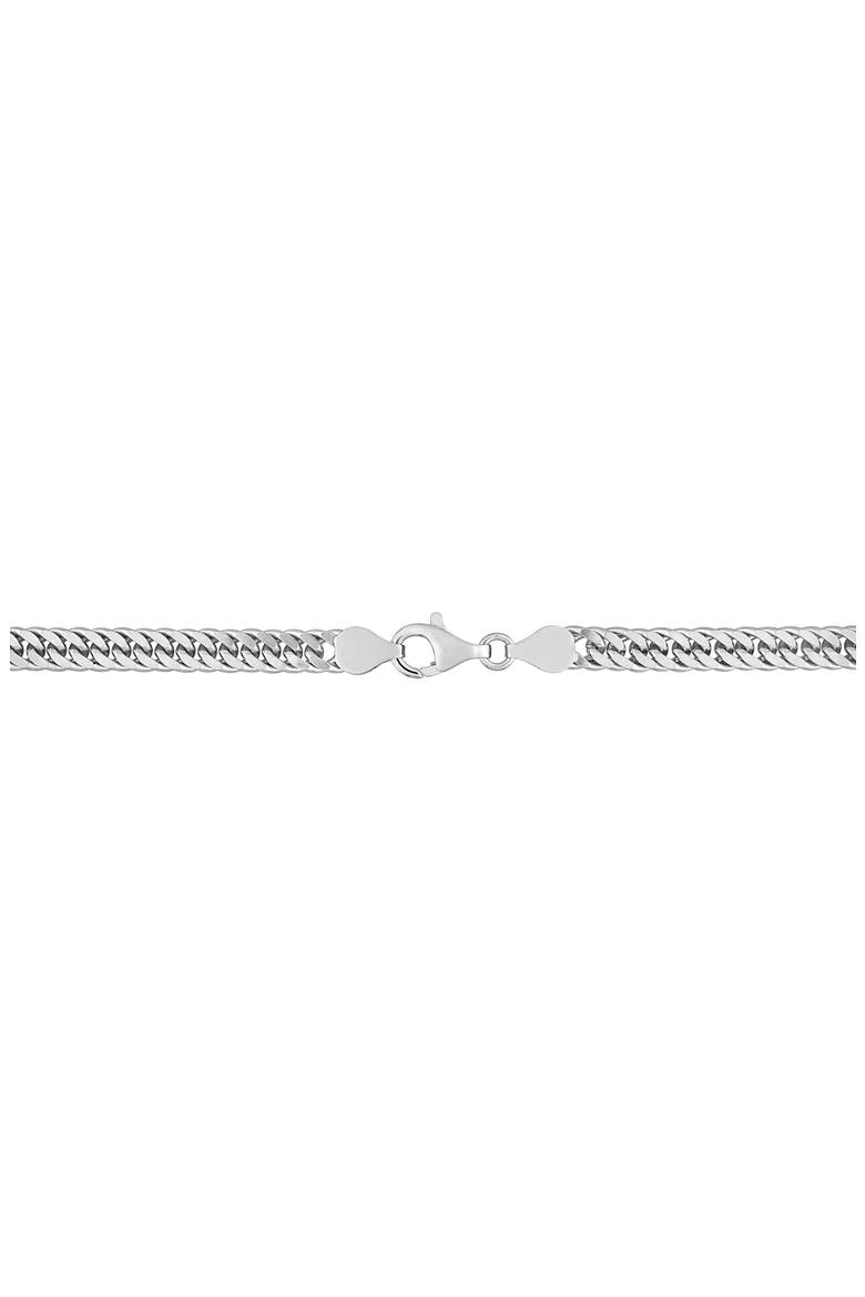 5.5mm Double Curb Link Chain Bracelet, Alternate, color, SILVER