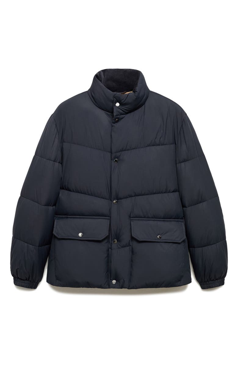 MANGO Water Repellent Quilted Jacket, Alternate, color, 