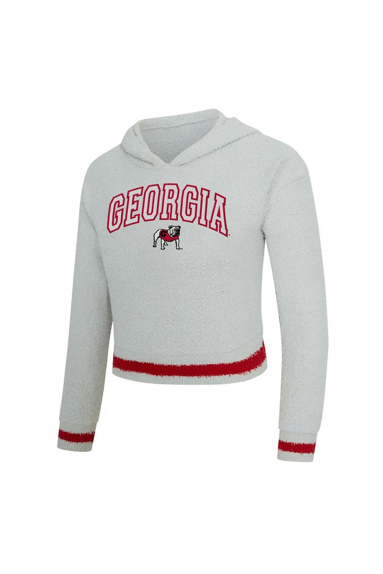 Women's Concepts Sport Gray/Red Georgia Bulldogs Whitley Long Sleeve Hoodie Top & Shorts Set, Alternate, color, Gray