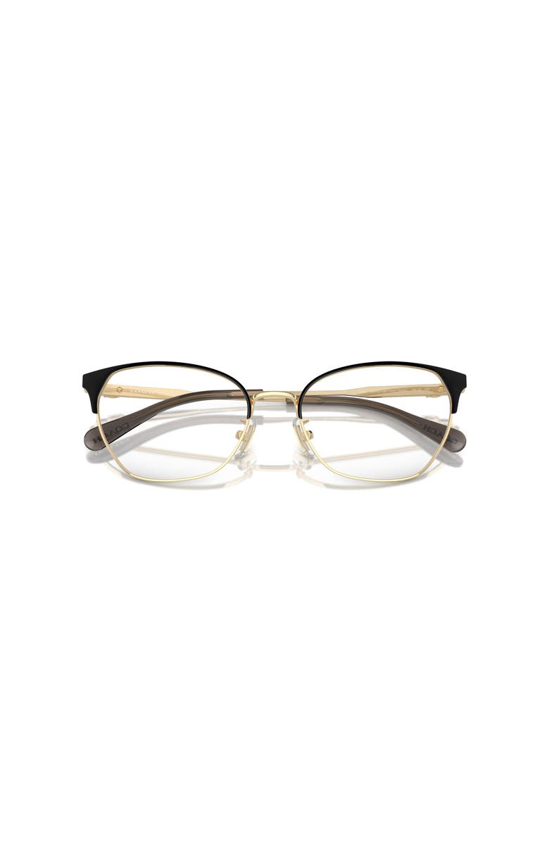 COACH 54mm Cat Eye optical glasses, Alternate, color, Gold
