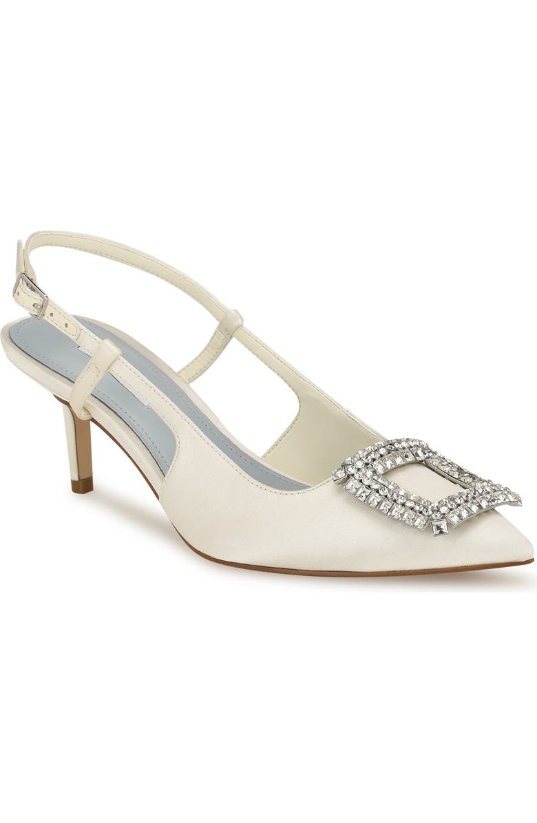 Nine West Aimey Bridal Slingback Pointed Toe Pump, Main, color,