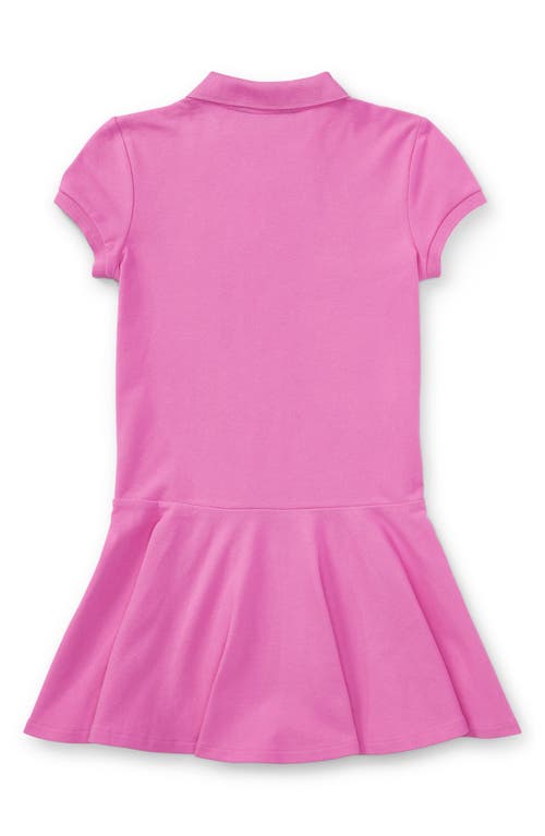 Polo Ralph Lauren Kids' Stretch Cotton Mesh Polo Dress In Pink