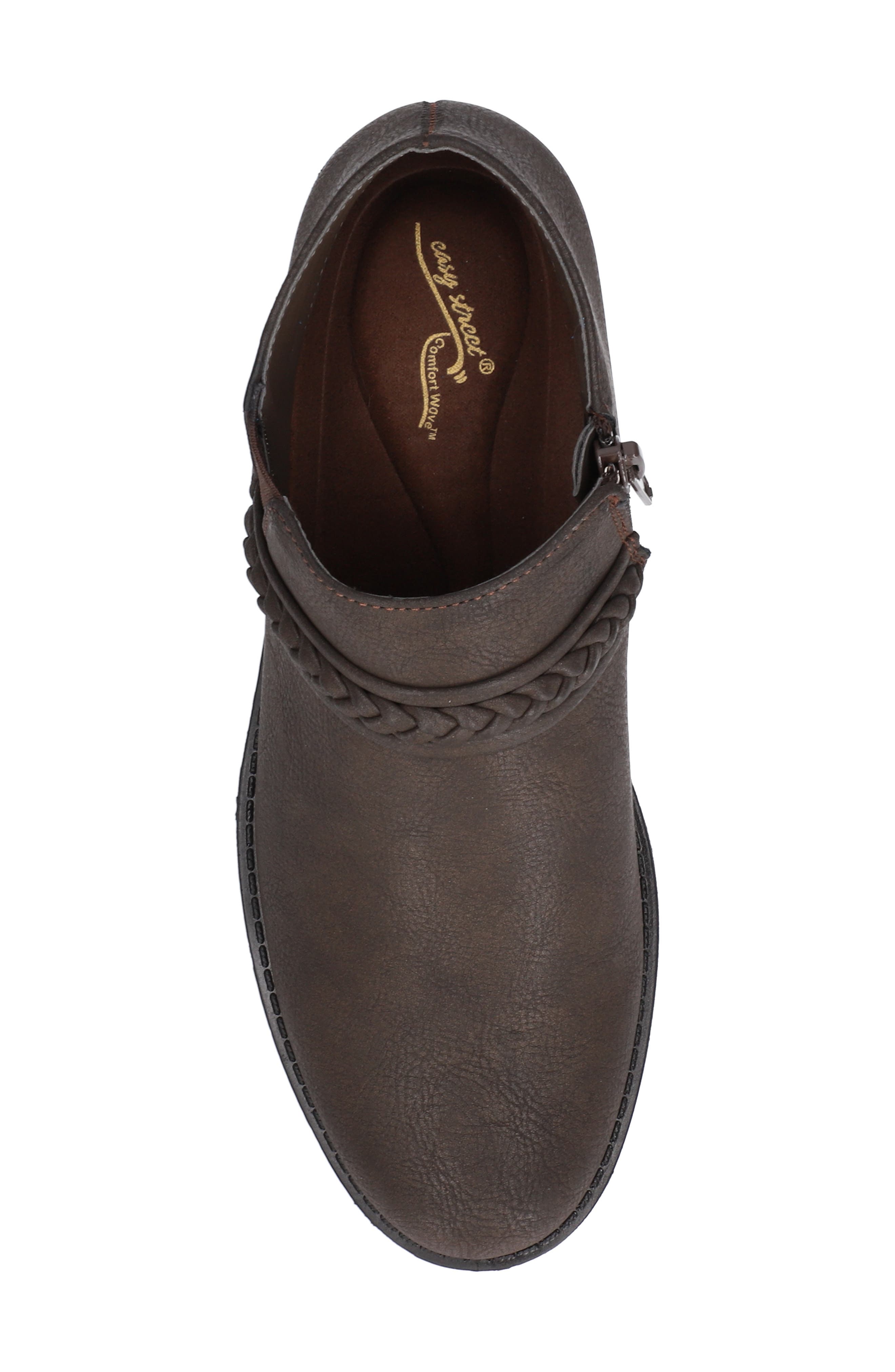 EASY STREET Jalia Braided Bootie, Alternate, color, Smoke/ Gore