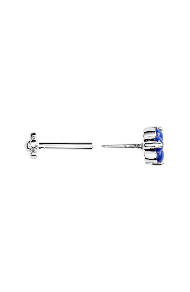 MARIA TASH Large Lapis Trinity Threaded Stud Earring, Alternate, color,