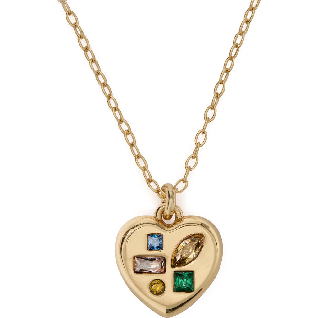 Kate Spade New York Self-love Club Pendant Necklace In Gold