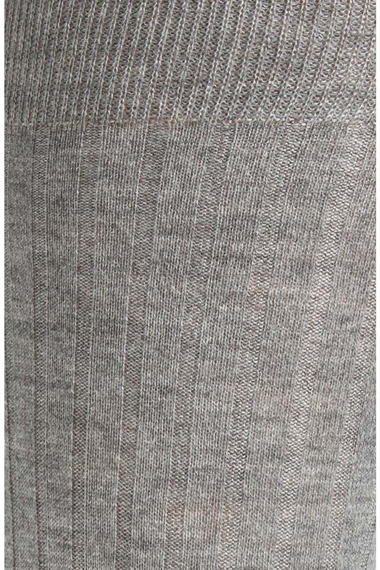 Ribbed Cashmere & Silk Socks, Alternate, color, LT GREY