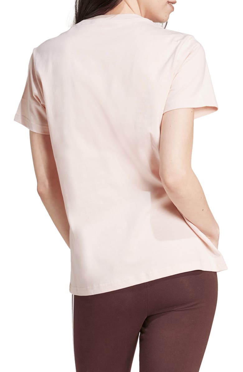 adidas Logo Print Cotton T-Shirt, Alternate, color, Sandy Pink