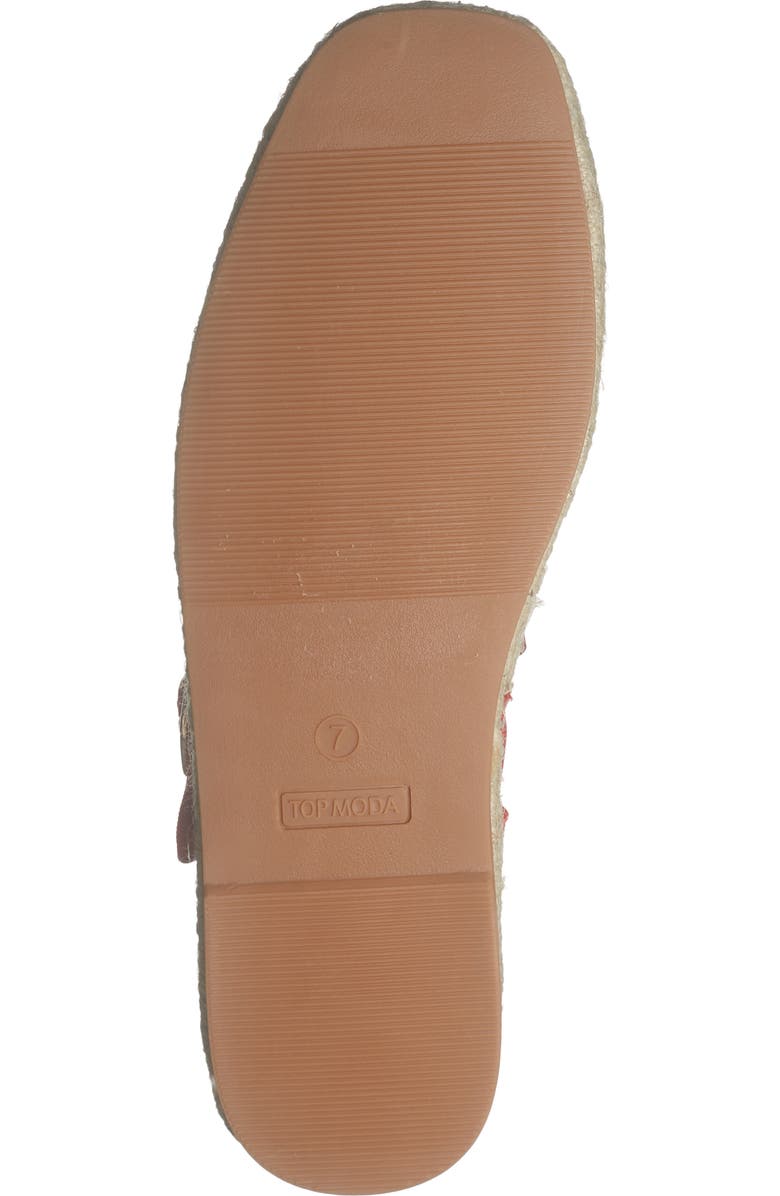 TOP MODA Fallon Gingham Mary Jane Flat, Alternate, color, Red Can