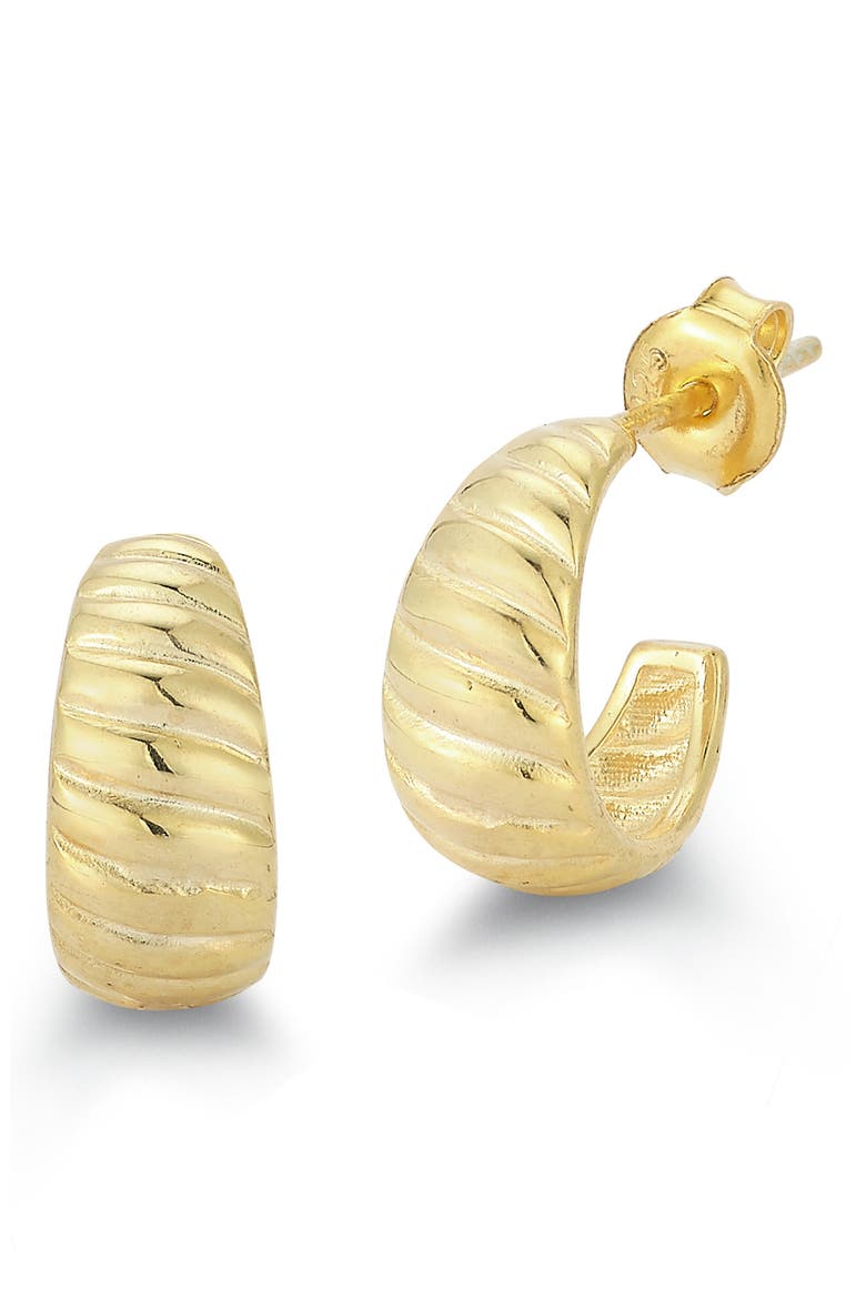 Twist Huggie Hoop Earrings, Main, color, GOLD