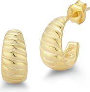 GLAZE JEWELRY Twist Huggie Hoop Earrings