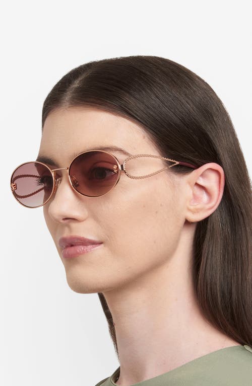 Etro 57mm Oval Sunglasses In Brown