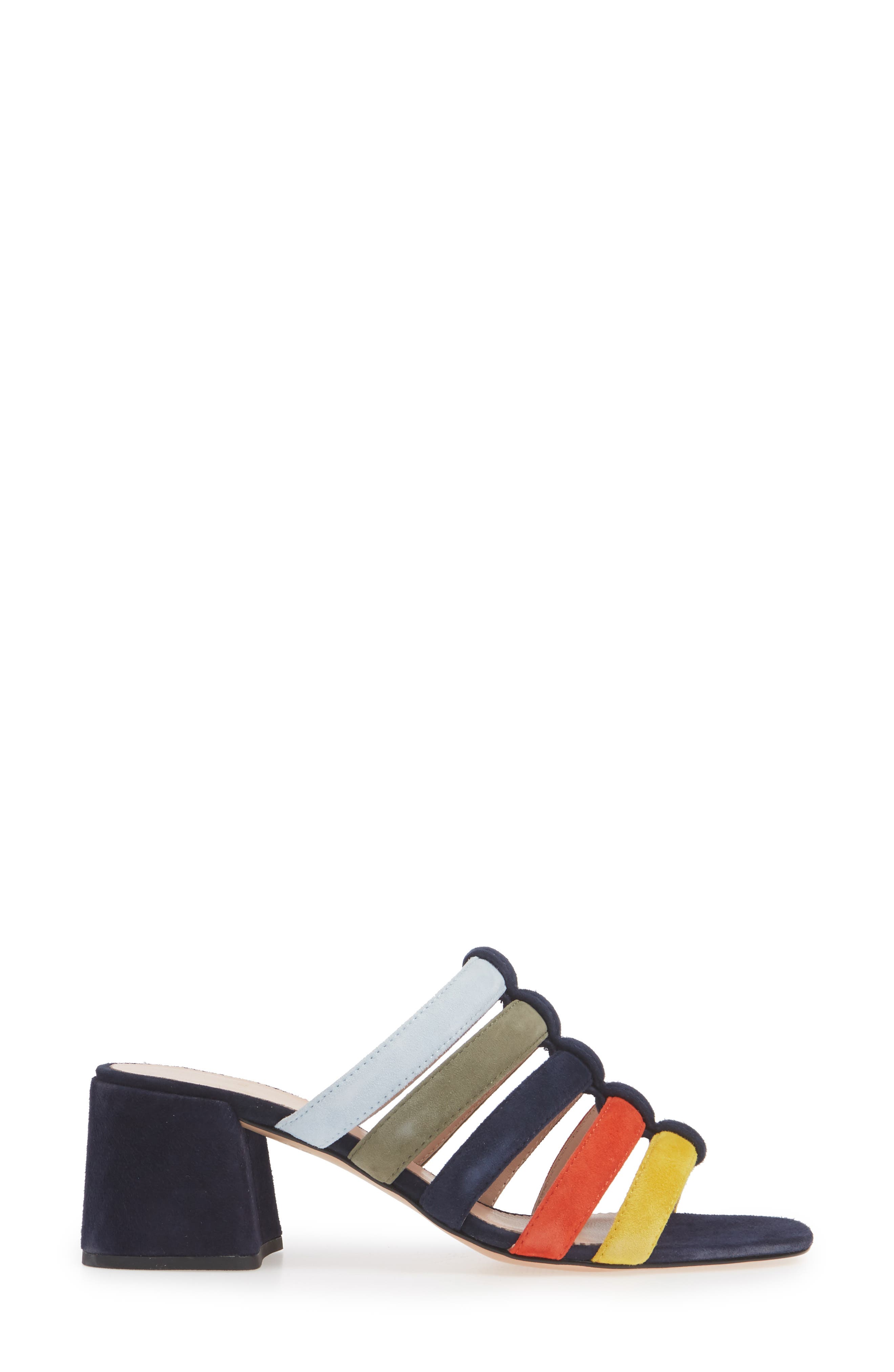 J.Crew Penny Strappy Suede Slide Sandal, Alternate, color, 