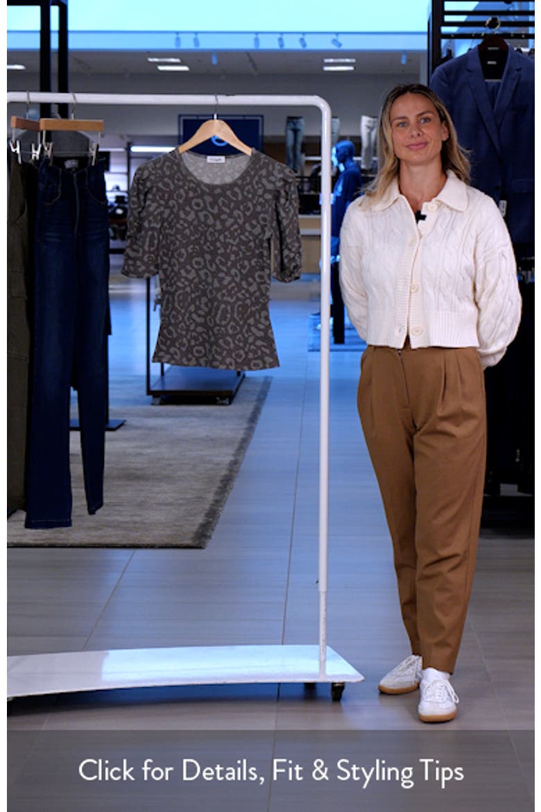 Pleated Puff Sleeve Fleece Top video