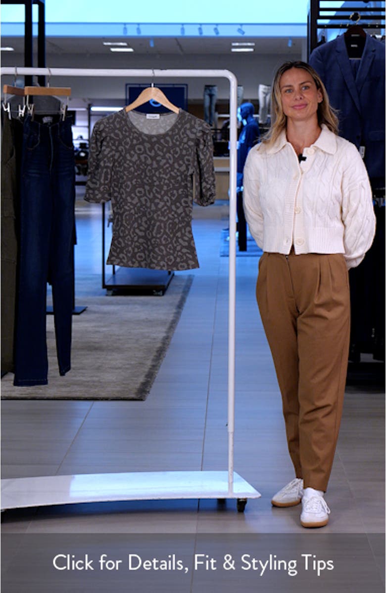 Pleated Puff Sleeve Fleece Top, sales video thumbnail