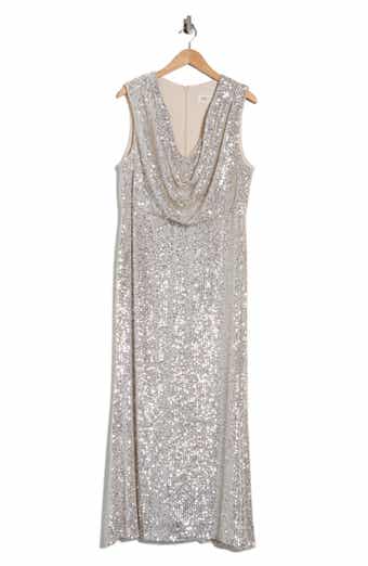 Eliza J Sleeveless Sequin Gown