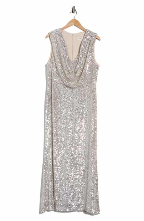 Eliza J Sleeveless Sequin Gown