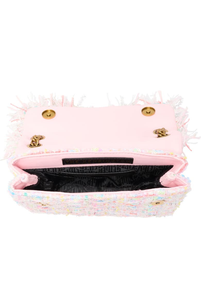 KG Kurt Geiger Medium Kensington Sequin Tweed Convertible Shoulder Bag, Alternate, color, Pink Multi